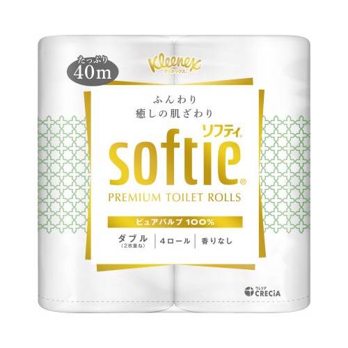 クリネックスソフティホワイトＷ４０ｍ　４個入×１０