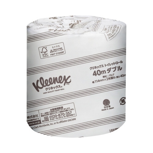 クリネックストイレット　Ｗ４０ｍ　８０個　５梱以上