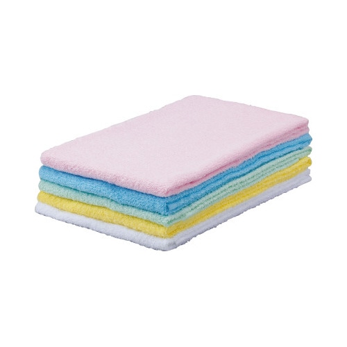 業務用カラーフェイスタオル　イエロー　１０枚入×４