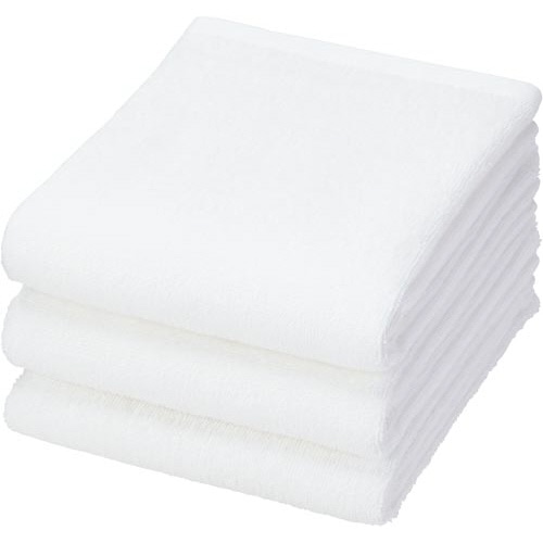 高耐久性フェイスタオル　ホワイト　３枚入×５