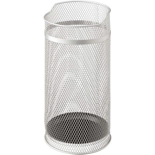 ラウンドメッシュ傘立て　シルバー