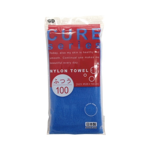 クア２　ナイロンタオル　ふつう　ブルー×１０