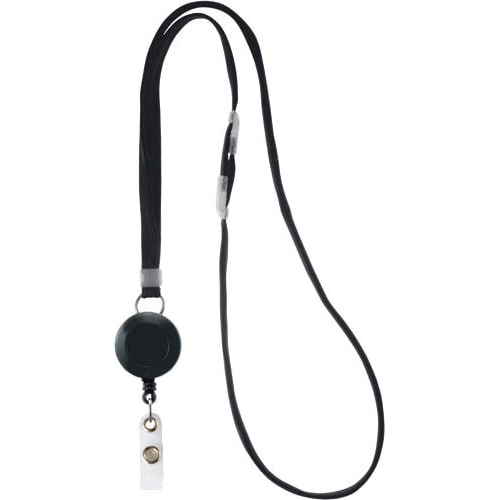 リール式吊下げひも　黒