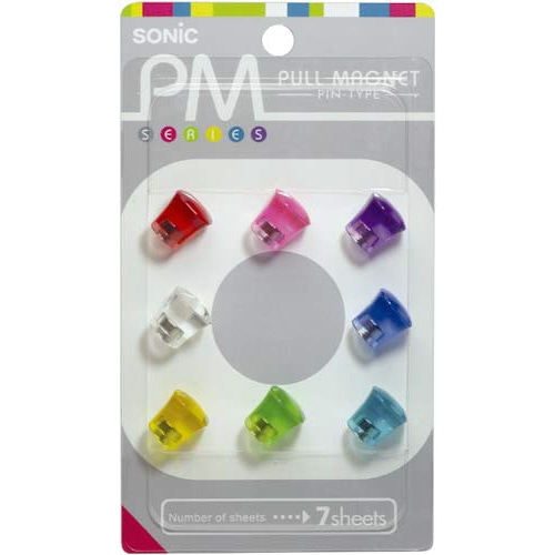 プルマグネットピンタイプ　カラーアソート８色　５Ｐ