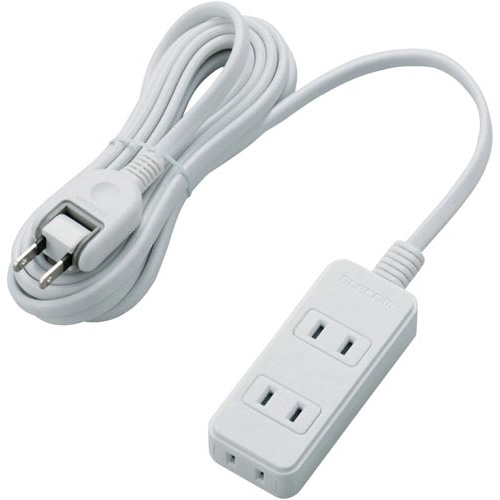 スイングプラグタップ　３個口　３ｍ　ホワイト