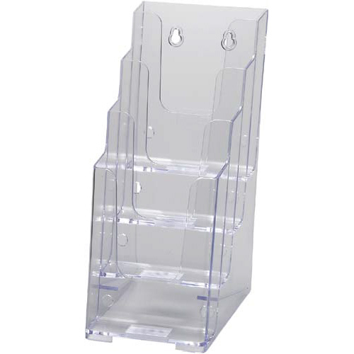 カタログスタンド　Ａ４三つ折り　４段　クリア１０個