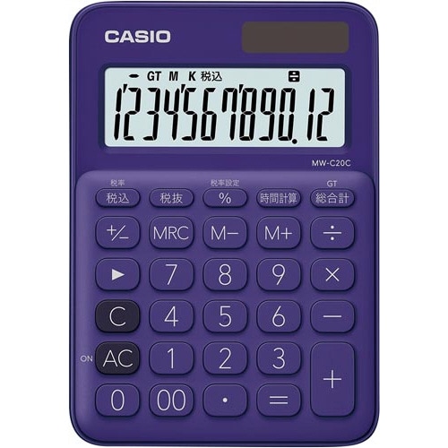 カラフル電卓ＭＷ－Ｃ２０Ｃ－ＰＬ　パープル