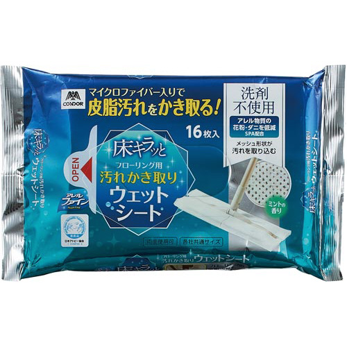 床キラッと汚れかきとりウェットシート１６枚入