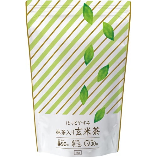 ほっとやすみ抹茶入り玄米茶　１ｋｇ×３※