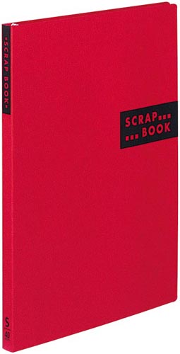 スクラップブックＳスパイラルとじ台紙４０枚赤１０冊