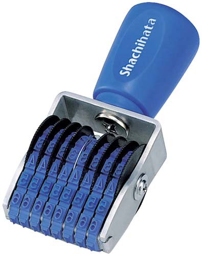 エルゴグリップ　回転ゴム印　欧文８連３号　ゴシック