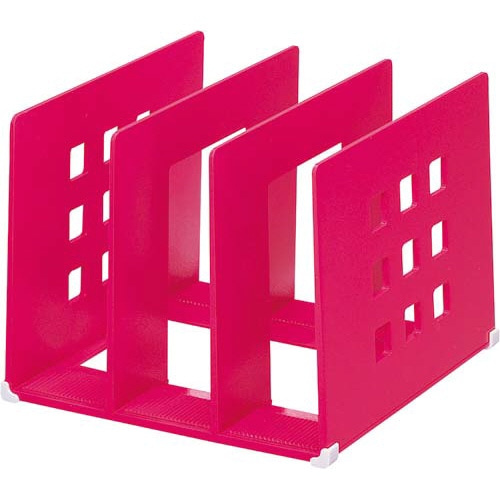 仕切りラック　Ｌサイズ　赤　１２セット