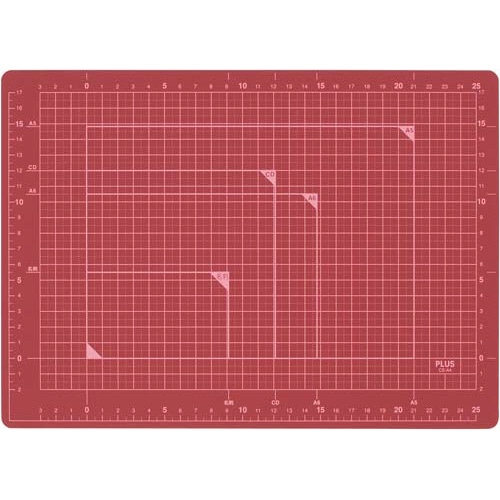カッティングマットＡ４　レッド　３枚