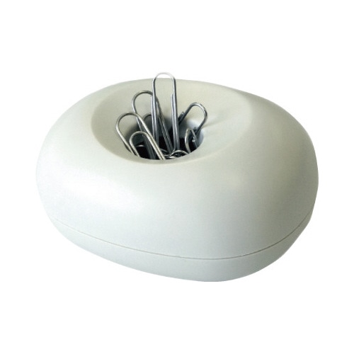 クリップケース　ゼムクリップ５０ｇ付き　ホワイト