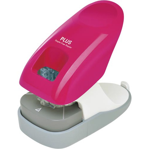 ペーパークリンチ　卓上型　１２枚とじ　ピンク