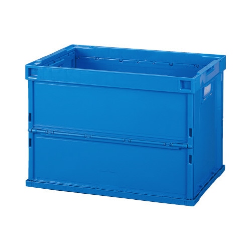 薄型軽量オリコン　６０Ｌ　フタなし　ブルー　１０個