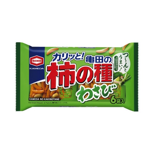 亀田の柿の種わさび　６袋詰×５※