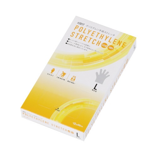 ポリエチレン手袋ストレッチ２０１７Ｍ１００枚×４０