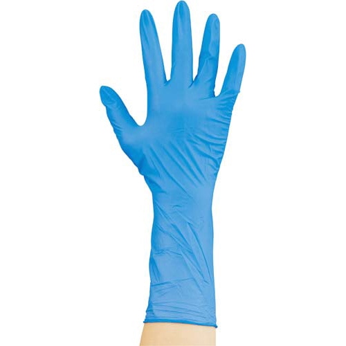 ニトリル手袋ロング　粉無　青　Ｌ　１００枚×２０