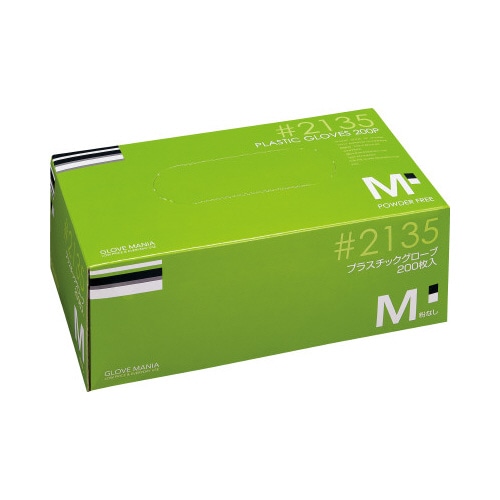プラスチックグローブ　粉無　Ｍ　２００枚入
