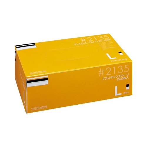 プラスチックグローブ　粉無　Ｌ　２００枚×１０