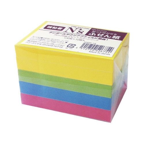 Ｎ’ｓ強粘着ふせん　７５×２５　ビビッド　１０冊入