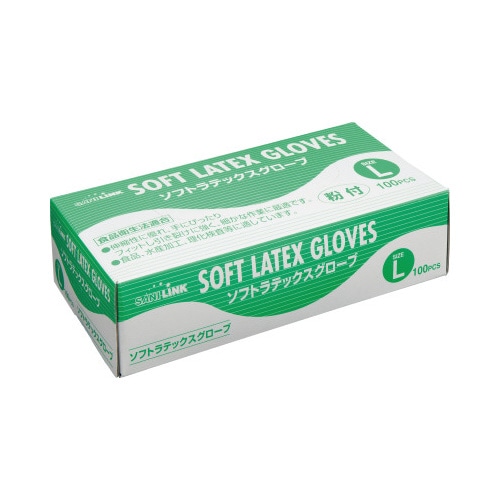 ソフトラテックスグローブ　粉付Ｌ　１００枚×２０