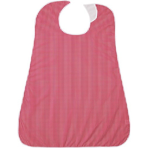 ＬＯｒ食事用エプロン　ギンガムチェックレッド