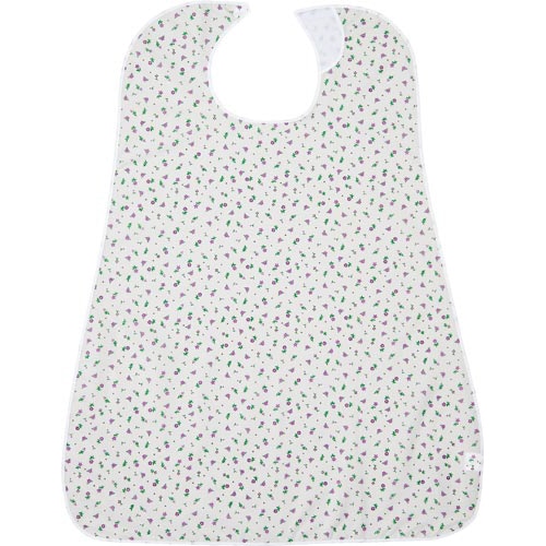 ＬＯｒ食事用エプロン　花柄パープル