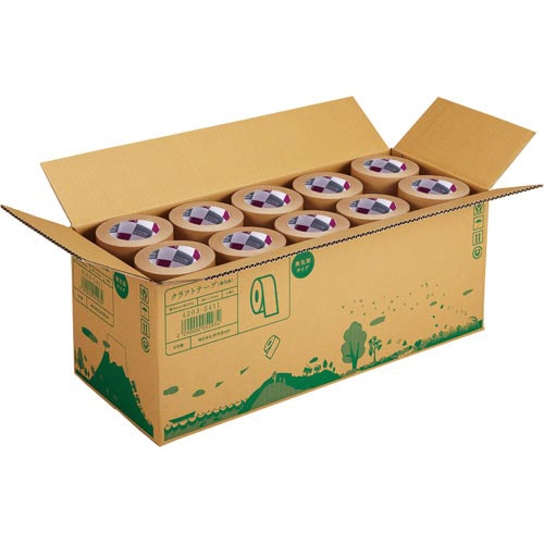 取り出しやすい箱入りクラフトテープ　１５０巻