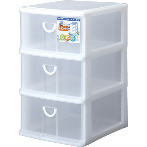 エルピスＡ４Ｆ　深型３段　白　３個入