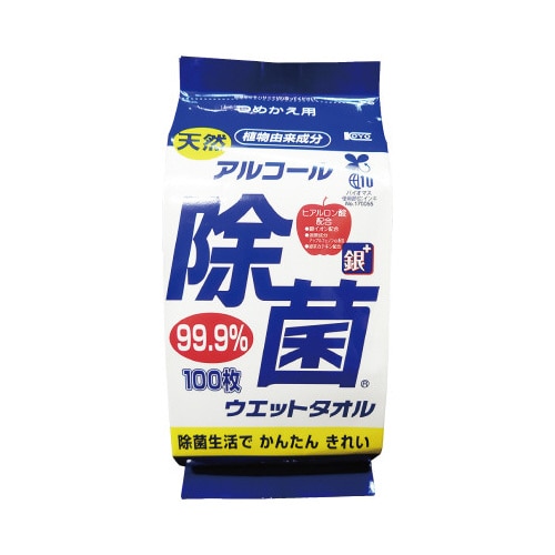 天然アルコール除菌ウェット詰替え　１００枚入