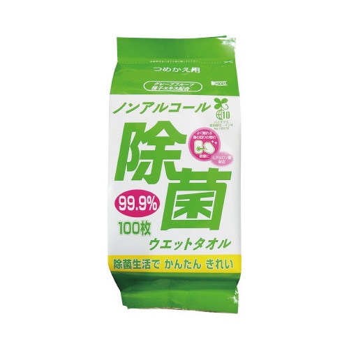 ノンアルコール除菌ウェット詰替　１００枚入