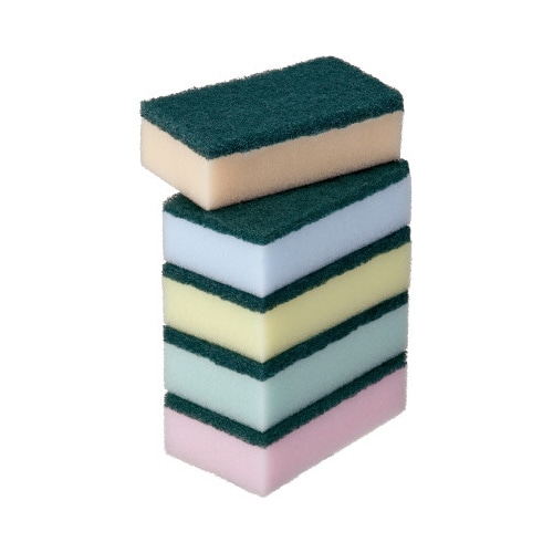 カラフルハードスポンジ　５個入×５