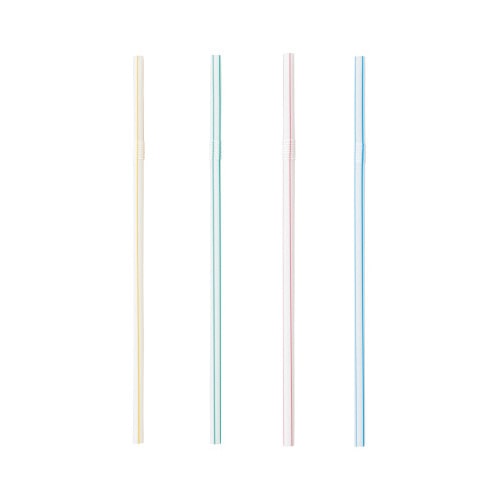 ストライプストロー　４色アソート　裸５００本入×５