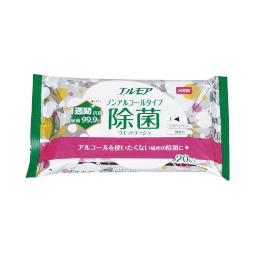 エルモア　除菌９９．９％ノンアルコールタイプ２０枚