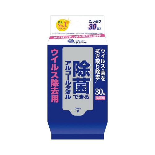 除菌できるアルコールタオルウイルス除去３０枚×３６