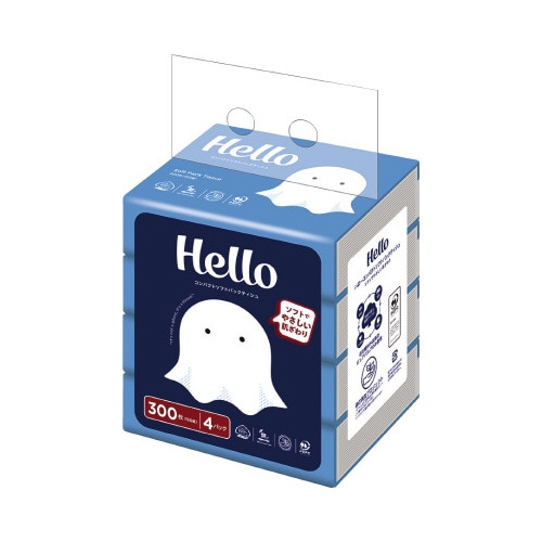 ハローコンパクトソフトパックティシュ×１６