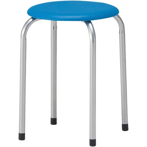 スツールＭ－２２　ブルー　６脚セット