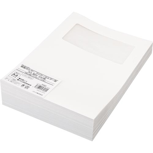 紙製ホルダー　クリヤーホルダー型Ａ４窓付　１００枚