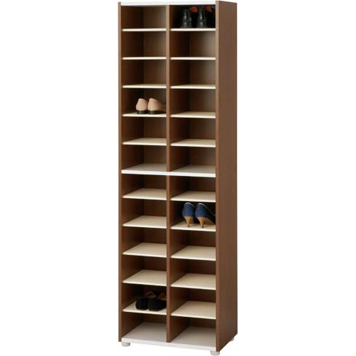 ＰＬシューズラック　ハイタイプ　２４足用　ブラウン