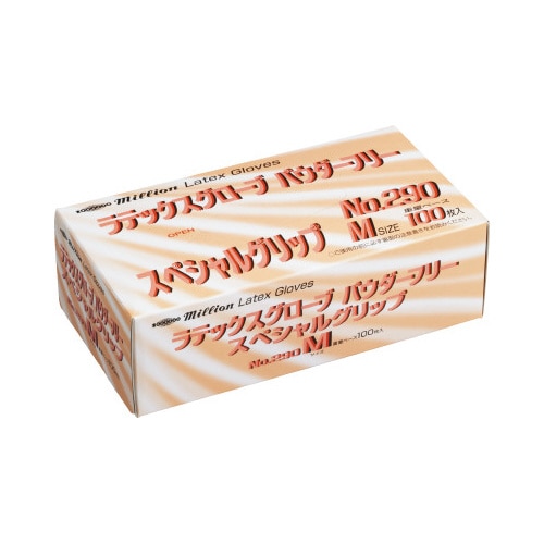 ミリオン　ラテックス手袋粉無Ｎｏ２９０　Ｍ１００枚