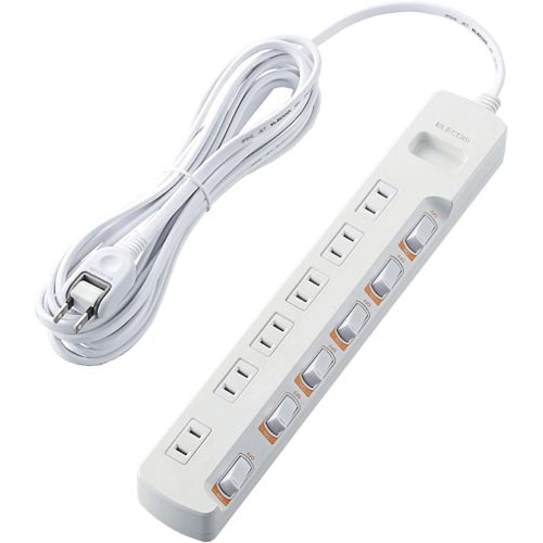 省エネタップ　無灯個別　雷ガード　６個口　５ｍ