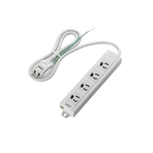 ＯＡタップ３ピン対応　４個口　マグネット付き　１ｍ