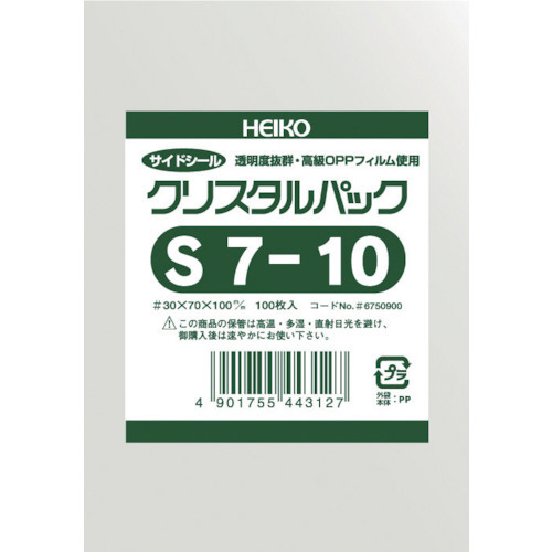 クリスタルパック　Ｓ　７－１０　１００枚