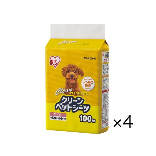 ペットシーツ　ワイド　１００枚×４