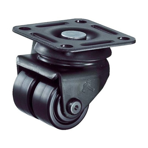 低床式中荷重自在双輪ナイロン車３８ｍｍ