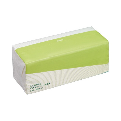 たっぷり使えるパルプペーパータオル　スリム×４