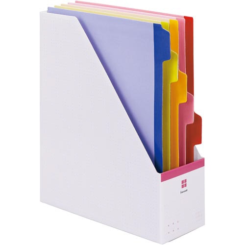 ５分類ファイルボックス　Ａ４縦　ピンク