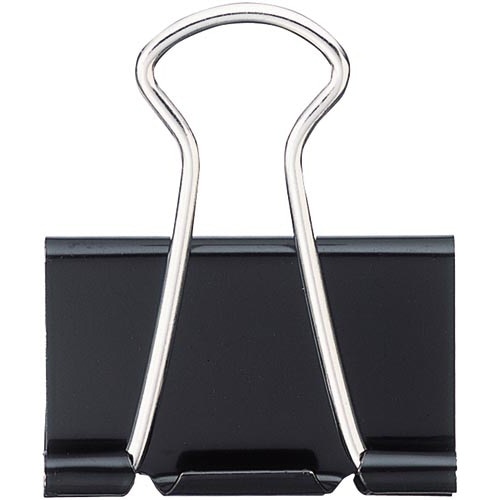 ダブルクリップ（オープン箱）黒　大　１０個入×５